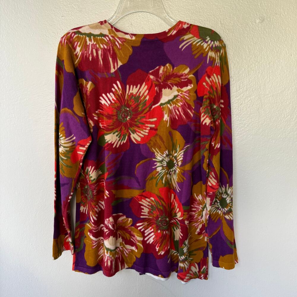 NWOT Isaac Mizrahi Crewneck Buttondown cardigan size M - Picture 8 of 10